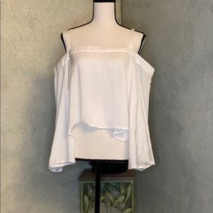 White off shoulder shirt